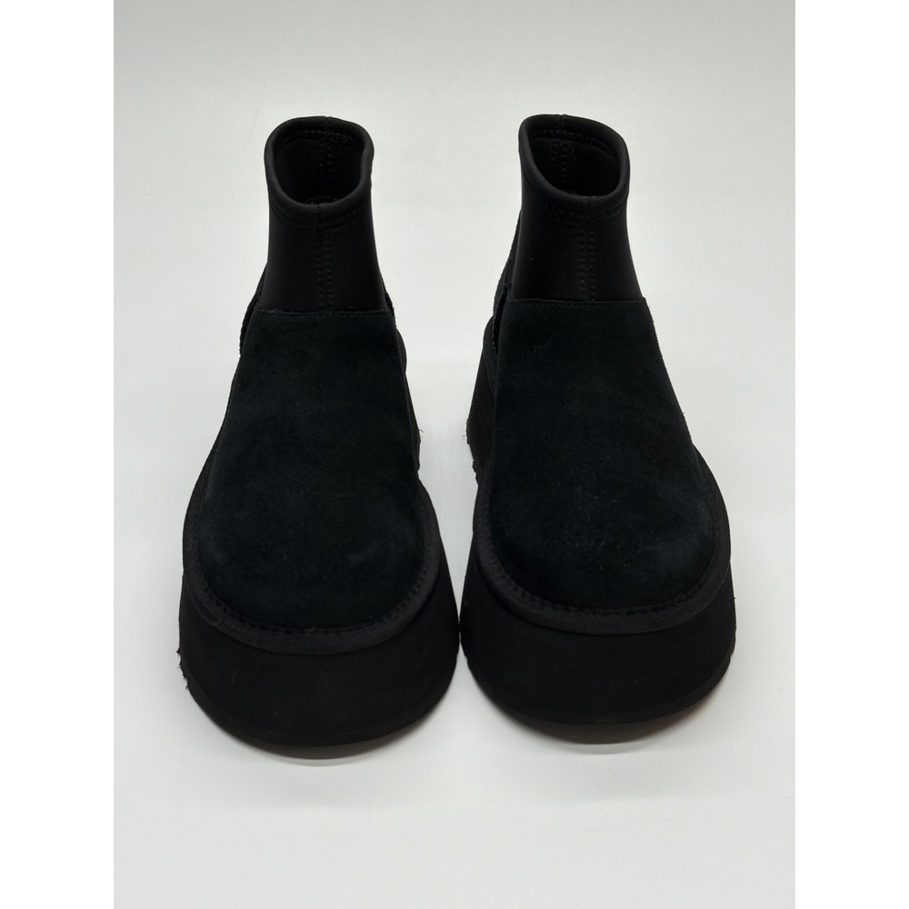 UGG Classic Dipper Platform Boots Black Suede Neoprene 1168170 Womens 6 NWOB‎